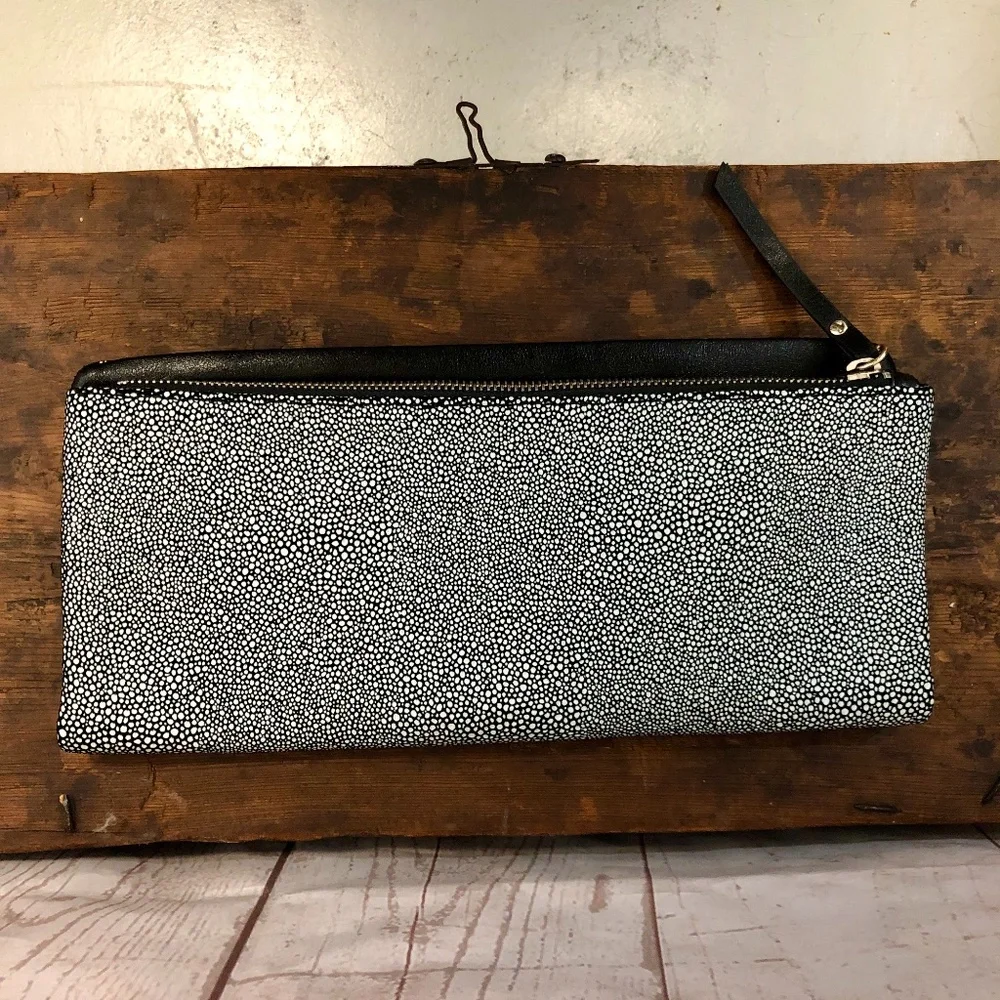 Banana Republic Leather Flavia Fold Over Clutch